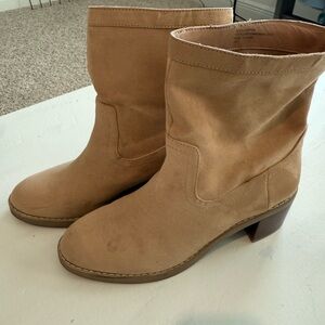 LOFT Tan Women's Suede Ankle Boots Size 10
